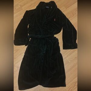 Polo Ralph Lauren Men’s Black Plush Bath Robe- worn once - $115 new